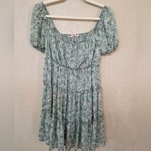 Francescas Miami Green Floral Dress